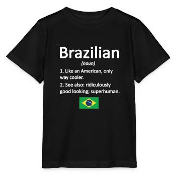 Brazilian Brazil Brazilian Roots - Stanley/Stella MINI CREATOR Kids’ T-Shirt - black - Front - Mikhail (115cm)