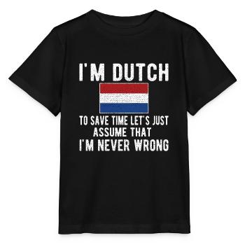 Pays-Bas néerlandais Drapeau néerlandais - T-shirt bio MINI CREATOR Stanley/Stella Enfant - noir - Devant - Mikhail (115cm)