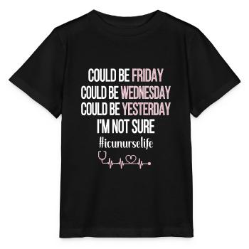 Intensive Care Nurse Intensive Care ICU Nurse - Stanley/Stella MINI CREATOR Kids’ T-Shirt - black - Front - Mikhail (115cm)