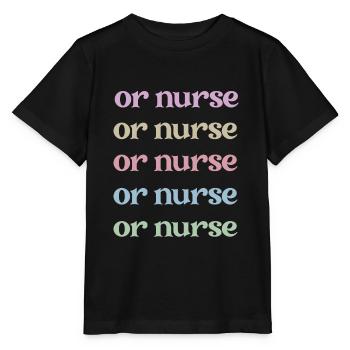 OP-Schwester Operationsschwester Krankenschwester - Stanley/Stella Kinder T-Shirt MINI CREATOR  - Schwarz - Vorne - Mikhail (115cm)