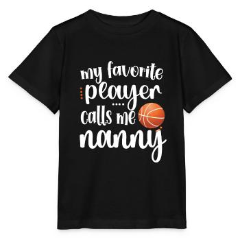 Nanny Grandma Of Basketball Player Basketball Nanny - Stanley/Stella MINI CREATOR Kids’ T-Shirt - black - Front - Mikhail (115cm)