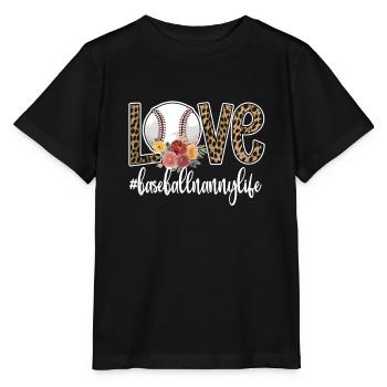 Nanny Grandma Of a Baseball Player Baseball Nanny - Stanley/Stella MINI CREATOR Kids’ T-Shirt - black - Front - Mikhail (115cm)