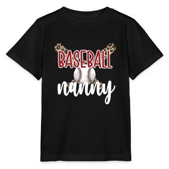 Nanny Grandma Of a Baseball Player Baseball Nanny - Stanley/Stella MINI CREATOR Kids’ T-Shirt - black - Front - Mikhail (115cm)