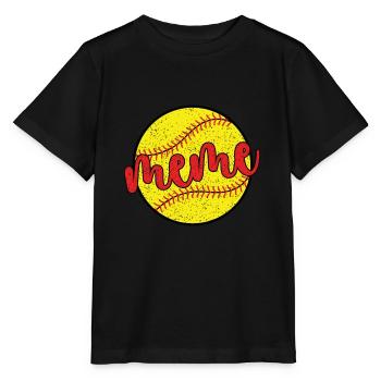 Meme Oma Eines Softballspieler Softball Meme - Stanley/Stella Kinder T-Shirt MINI CREATOR  - Schwarz - Vorne - Mikhail (115cm)
