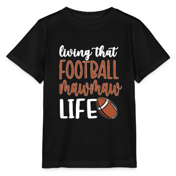 Football Mawmaw Grandma Of Football Player Mawmaw - Stanley/Stella Kinder T-Shirt MINI CREATOR  - Schwarz - Vorne - Mikhail (115cm)