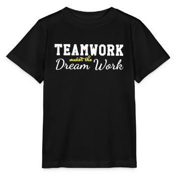 le travail d'équipe fait fonctionner le rêve - T-shirt bio MINI CREATOR Stanley/Stella Enfant - noir - Devant - Mikhail (115cm)