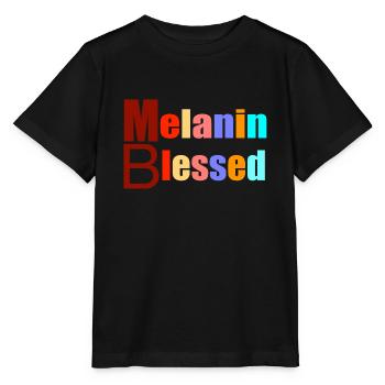 Multi coloured Melanin Blessed - Stanley/Stella MINI CREATOR Kids’ T-Shirt - black - Front - Mikhail (115cm)