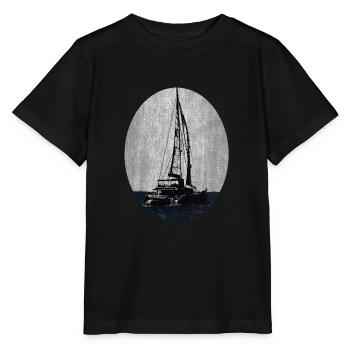 Catamaran Sailboat - Stanley/Stella MINI CREATOR Kids’ T-Shirt - black - Front - Mikhail (115cm)