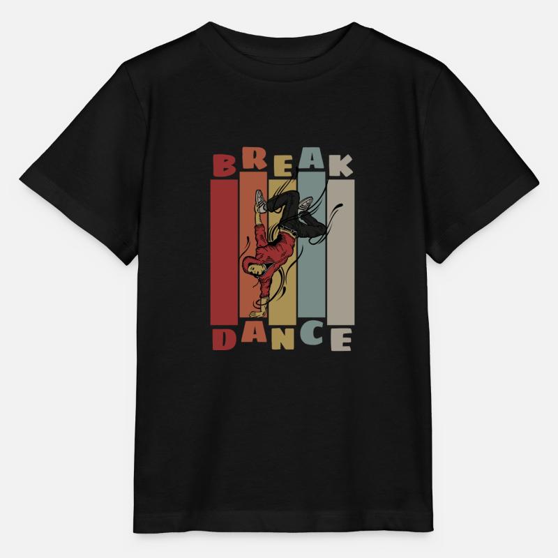 Breakdance breakdancer breakdance hip hop rétro - T-shirt bio MINI CREATOR Stanley/Stella Enfant - noir