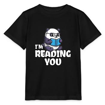 Panda Psychologue - T-shirt bio MINI CREATOR Stanley/Stella Enfant - noir - Devant - Mikhail (115cm)