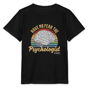 Psychologue Drôle de phrases Rétro Vintage Look - T-shirt bio MINI CREATOR Stanley/Stella Enfant - noir - Devant - Mikhail (115cm)