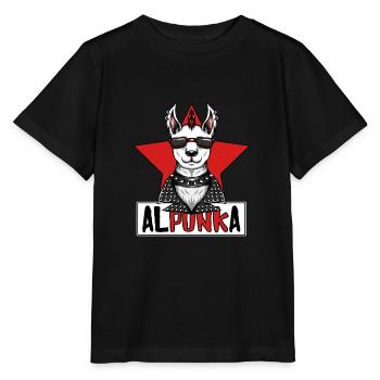 Alponka punk alpaga Lama Punk rock punk punk stern - T-shirt bio MINI CREATOR Stanley/Stella Enfant - noir - Devant - Mikhail (115cm)