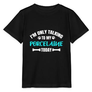 Porcelaine - T-shirt bio MINI CREATOR Stanley/Stella Enfant - noir - Devant - Mikhail (115cm)