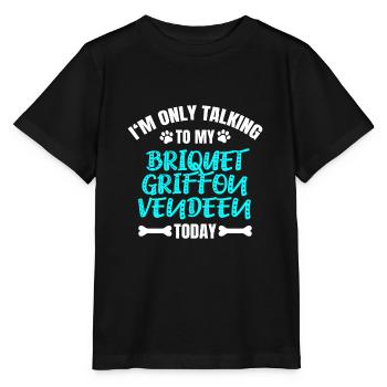 Briquet Griffon Vendeen - T-shirt bio MINI CREATOR Stanley/Stella Enfant - noir - Devant - Mikhail (115cm)