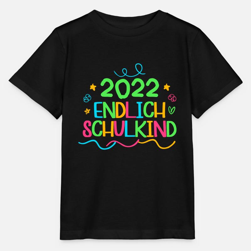 2022 endlich schulkind, Einschulung Erstklässler - Stanley/Stella Kinder T-Shirt MINI CREATOR  - Schwarz