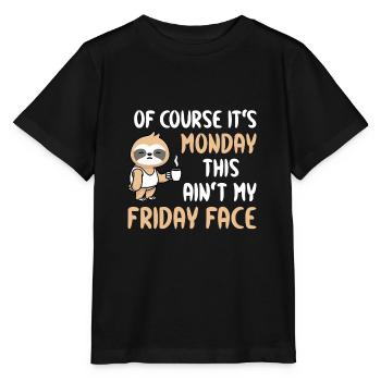 Sloth Monday - Stanley/Stella MINI CREATOR Kids’ T-Shirt - black - Front - Mikhail (115cm)