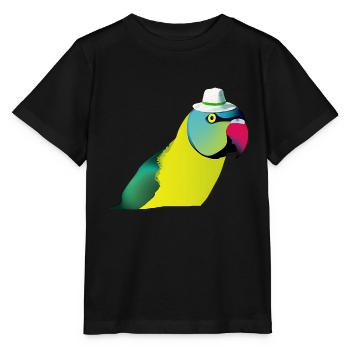 Indian ring-necked parrot - Stanley/Stella MINI CREATOR Kids’ T-Shirt - black - Front - Mikhail (115cm)