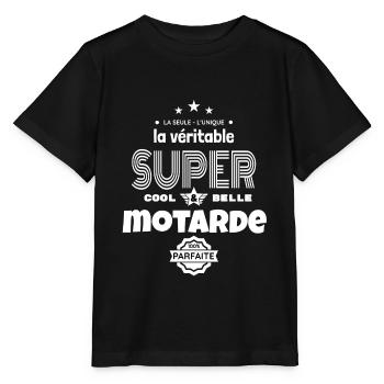 super motarde 100% parfaite humour - T-shirt bio MINI CREATOR Stanley/Stella Enfant - noir - Devant - Mikhail (115cm)