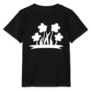 Fleur symbole plante symbole - T-shirt bio MINI CREATOR Stanley/Stella Enfant - noir - Devant - Mikhail (115cm)