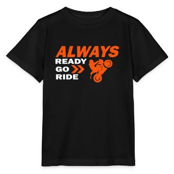 ready go ride - Stanley/Stella MINI CREATOR Kids’ T-Shirt - black - Front - Mikhail (115cm)