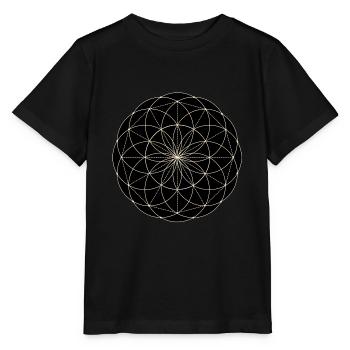 Heilige Geometrie Blume - Stanley/Stella Kinder T-Shirt MINI CREATOR  - Schwarz - Vorne - Mikhail (115cm)