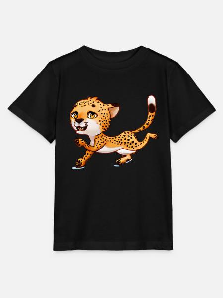 Cheetah rennt - Stanley/Stella Kinder T-Shirt MINI CREATOR  - Schwarz