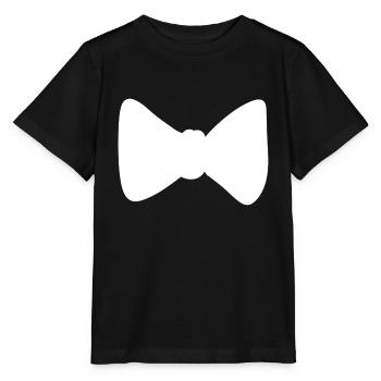 bow symbol clothing shape - Stanley/Stella MINI CREATOR Kids’ T-Shirt - black - Front - Mikhail (115cm)