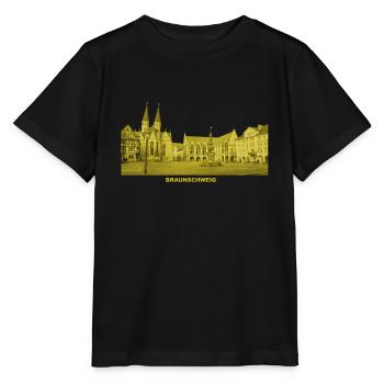 Braunschweig Lower Saxony old town market - Stanley/Stella MINI CREATOR Kids’ T-Shirt - black - Front - Mikhail (115cm)