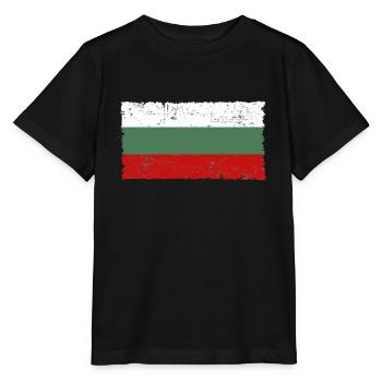 Bulgarie България drapeau used look idée de cadeau - T-shirt bio MINI CREATOR Stanley/Stella Enfant - noir - Devant - Mikhail (115cm)