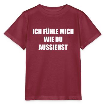 Lustiger Sarkastischer & provokanter Spruch - Stanley/Stella Kinder T-Shirt MINI CREATOR  - Burgunderrot - Vorne - Kain (125cm)