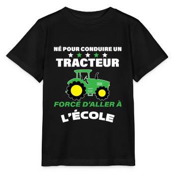 Tracteur et Ecole Cadeau original Garçon - T-shirt bio MINI CREATOR Stanley/Stella Enfant - noir - Devant - Mikhail (115cm)