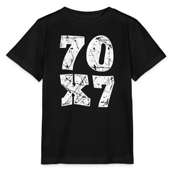 Vergebung 70 mal 7 mal Offenbarung Bibel - Stanley/Stella Kinder T-Shirt MINI CREATOR  - Schwarz - Vorne - Mikhail (115cm)