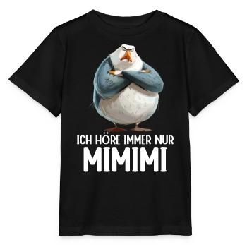 Seagull Seabird J’entends toujours Mimimi - T-shirt bio MINI CREATOR Stanley/Stella Enfant - noir - Devant - Mikhail (115cm)