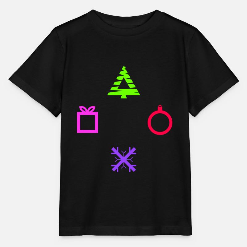 Boutons de la console de jeu - Édition de Noël - T-shirt bio MINI CREATOR Stanley/Stella Enfant - noir