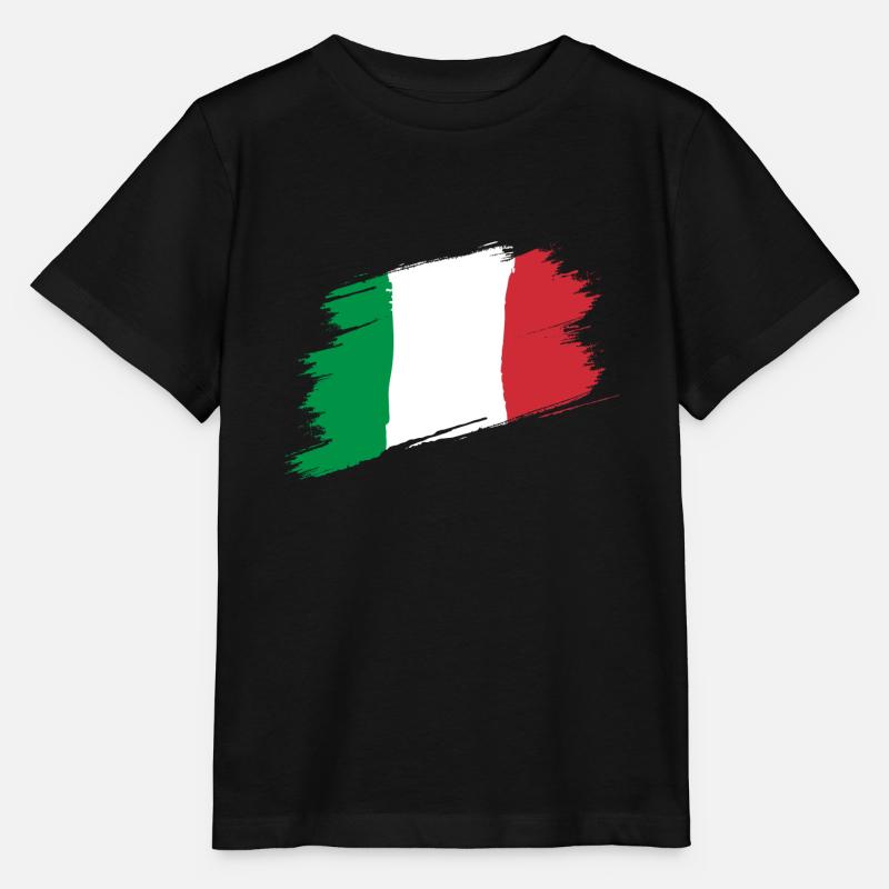Italien Flagge - Stanley/Stella Kinder T-Shirt MINI CREATOR  - Schwarz