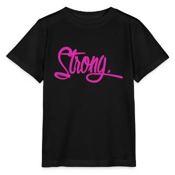 strong violett - Stanley/Stella Kinder T-Shirt MINI CREATOR  - Schwarz - Vorne - Mikhail (115cm)