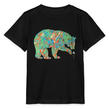 ours avec perce neige e 4 - T-shirt bio MINI CREATOR Stanley/Stella Enfant - noir - Devant - Mikhail (115cm)