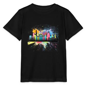 Berlin Allemagne Germany Skyline Ville City - T-shirt bio MINI CREATOR Stanley/Stella Enfant - noir - Devant - Mikhail (115cm)