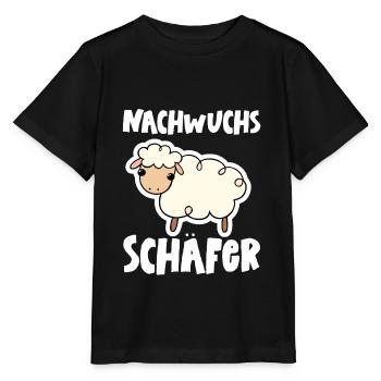 Nachwuchsschäfer Schafhirte Schäferin Schafe Schaf - Stanley/Stella Kinder T-Shirt MINI CREATOR  - Schwarz - Vorne - Mikhail (115cm)