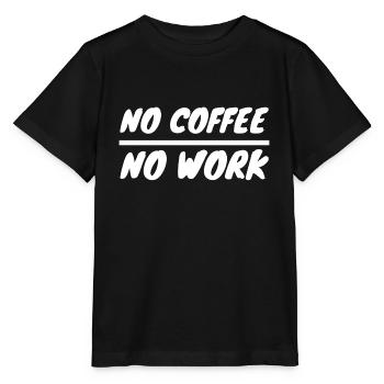 café - pas de café - T-shirt bio MINI CREATOR Stanley/Stella Enfant - noir - Devant - Mikhail (115cm)