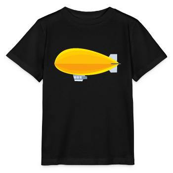 Gelbes Luftschiff - Stanley/Stella Kinder T-Shirt MINI CREATOR  - Schwarz - Vorne - Mikhail (115cm)