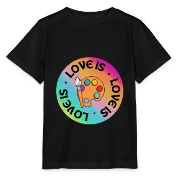 Malerei: Liebe ist. - Stanley/Stella Kinder T-Shirt MINI CREATOR  - Schwarz - Vorne - Mikhail (115cm)