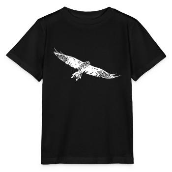 Greifvogel auf breiten Schwingen - Stanley/Stella Kinder T-Shirt MINI CREATOR  - Schwarz - Vorne - Mikhail (115cm)