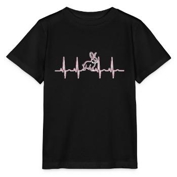 Hase Herzfrequenz - Stanley/Stella Kinder T-Shirt MINI CREATOR  - Schwarz - Vorne - Mikhail (115cm)