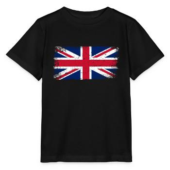 Great Britain Flag - Stanley/Stella MINI CREATOR Kids’ T-Shirt - black - Front - Mikhail (115cm)