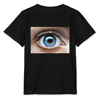 œil - T-shirt bio MINI CREATOR Stanley/Stella Enfant - noir - Devant - Mikhail (115cm)