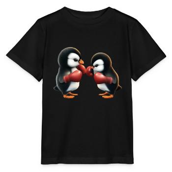 Pinguin Boxkampf - Stanley/Stella Kinder T-Shirt MINI CREATOR  - Schwarz - Vorne - Mikhail (115cm)