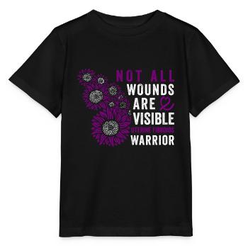 Conscious Womb Filoid Warrior Invisible - Stanley/Stella MINI CREATOR Kids’ T-Shirt - black - Front - Mikhail (115cm)