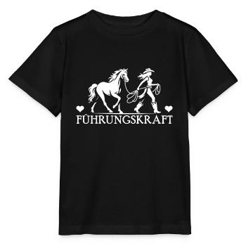 Führungskraft Pferd Reiten Geschenkidee Lustig - Stanley/Stella Kinder T-Shirt MINI CREATOR  - Schwarz - Vorne - Mikhail (115cm)
