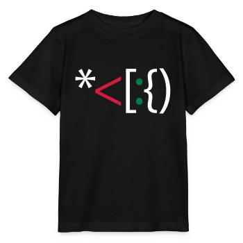 Ordinateur Santa Noël Emoticon Bart Christmas - T-shirt bio MINI CREATOR Stanley/Stella Enfant - noir - Devant - Mikhail (115cm)